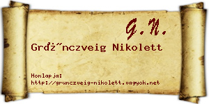 Grünczveig Nikolett névjegykártya
